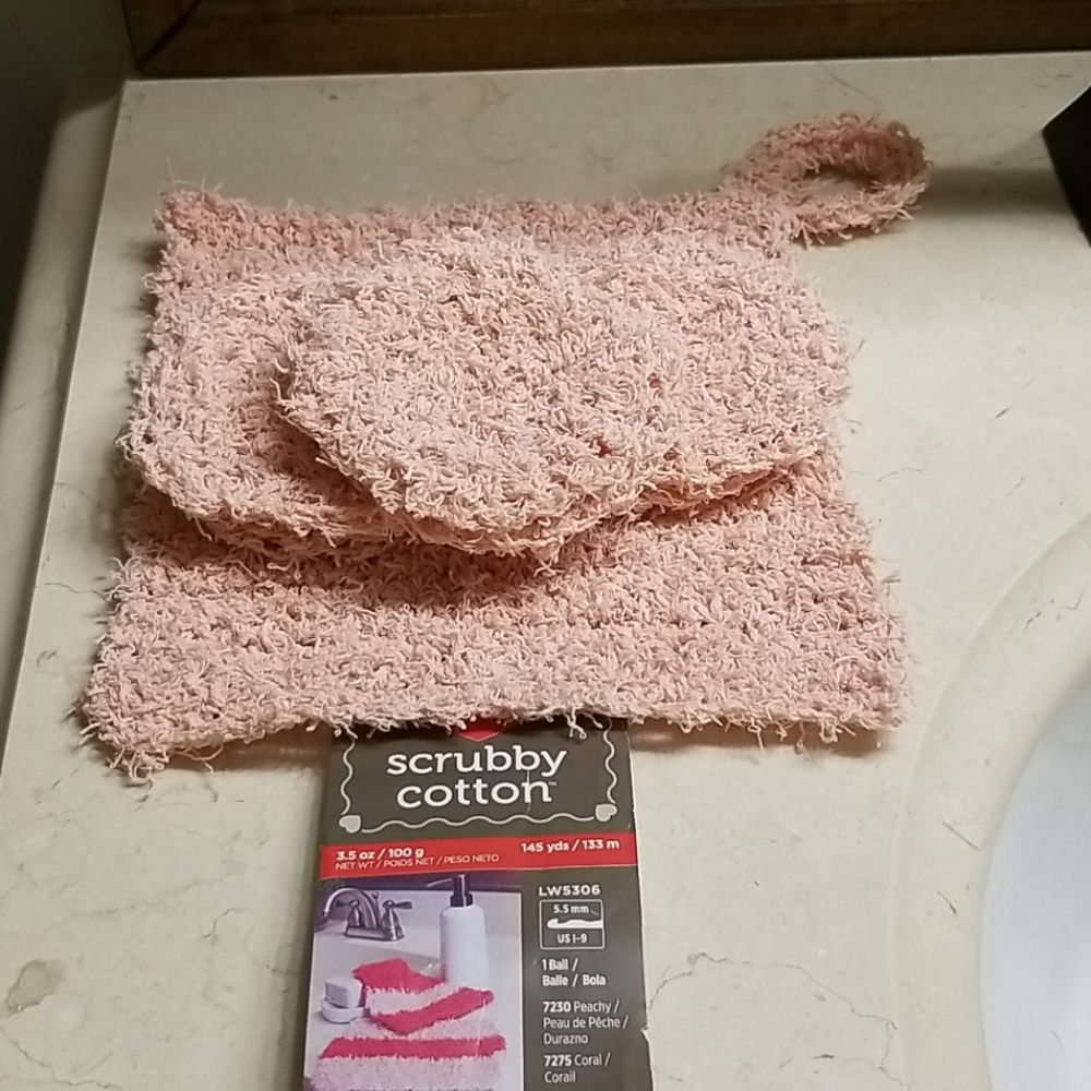 Face and body scrubber 100% cotton 7 pieces